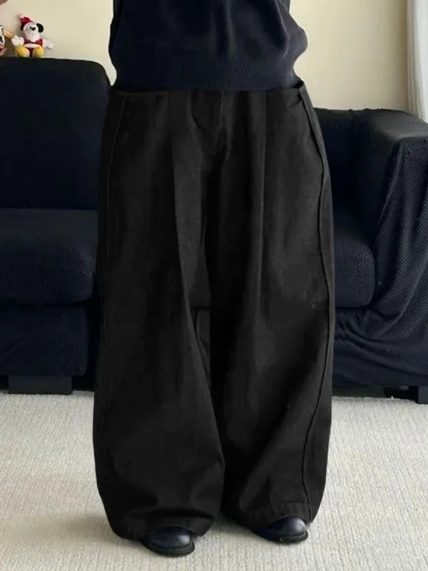 Men's Solid Color Textured Wide Leg Pant SKUL35282 sold by Incerunmen