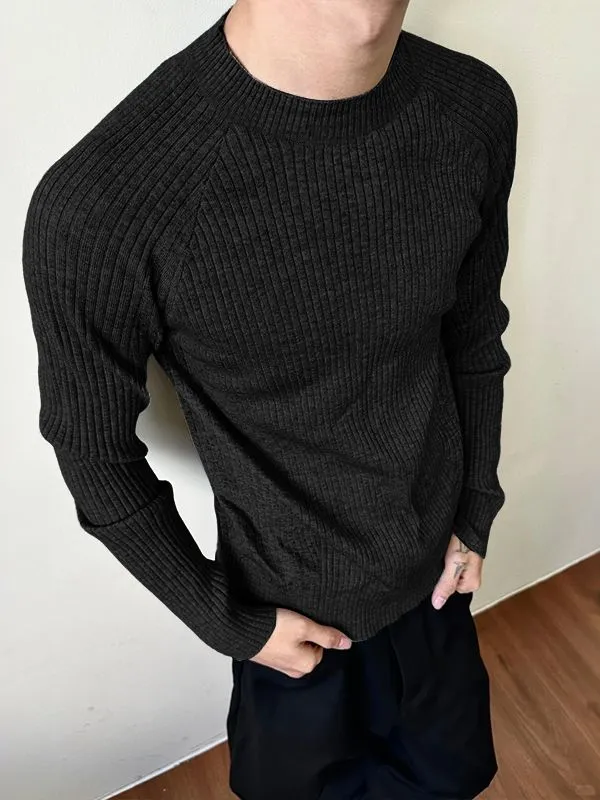 Men's Solid Color Textured Long Sleeve T-Shirt SKUL36783 sold by Incerunmen