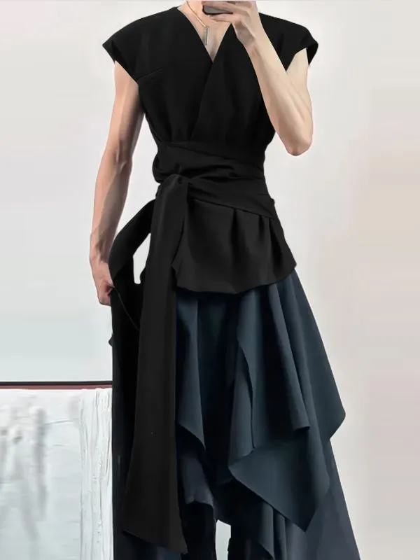 Men's Solid Color Loose Casual Waistcoat SKUL36647 sold by Incerunmen