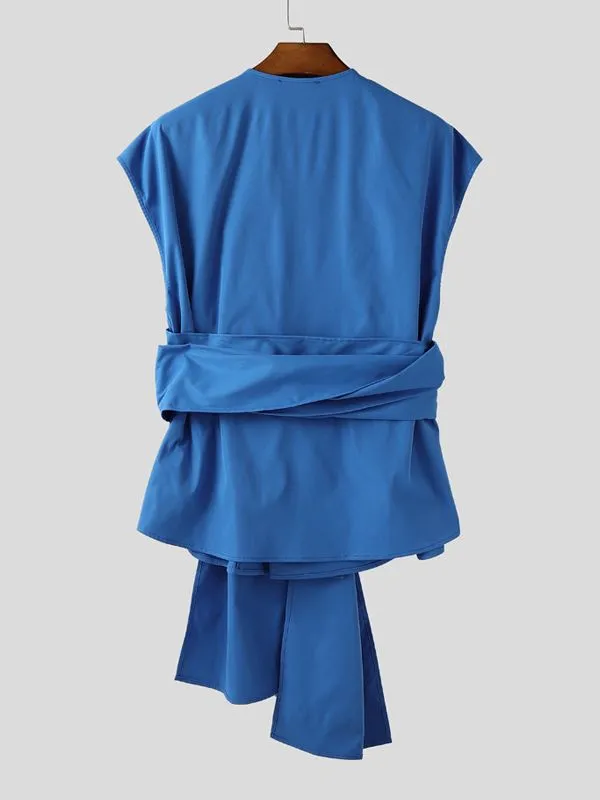 Men's Solid Color Loose Casual Waistcoat SKUL36647 sold by Incerunmen product image thumbnail 5