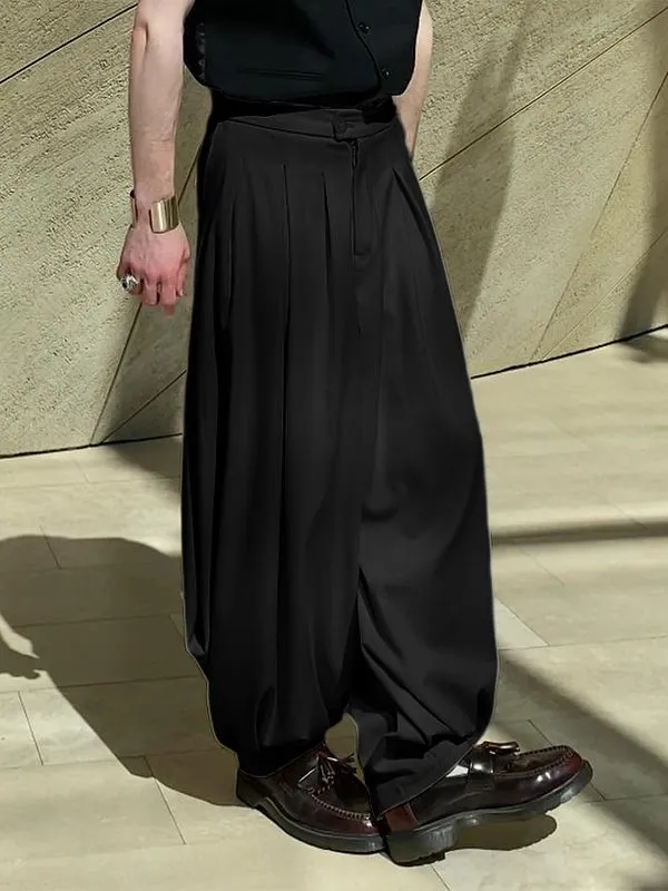 Men's Solid Loose Pleated Pant SKUL31922 sold by Incerunmen product image thumbnail 2