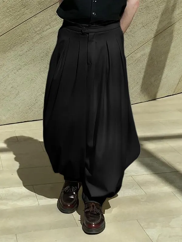 Men's Solid Loose Pleated Pant SKUL31922 sold by Incerunmen