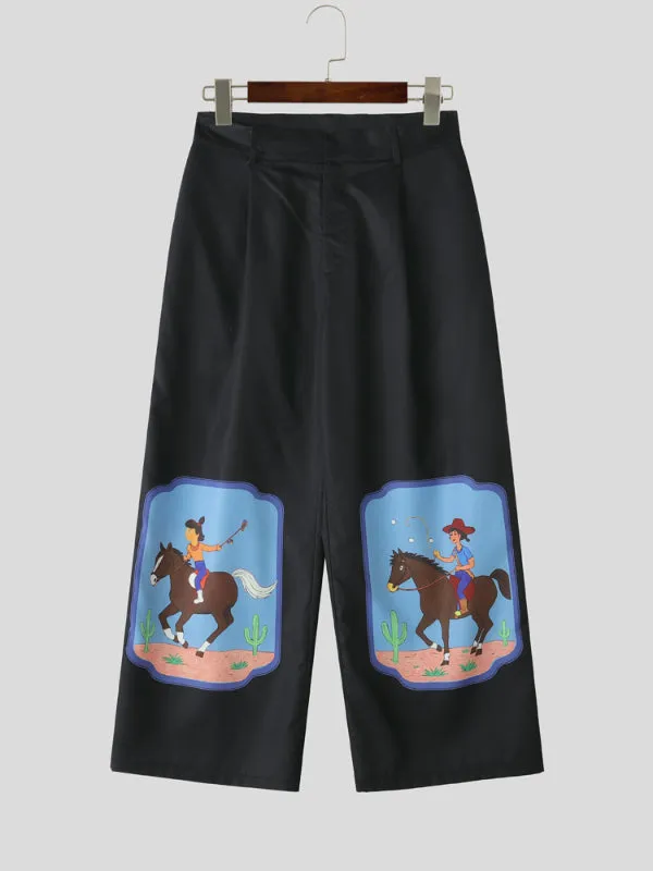 Men's Cartoon Print Wide Leg Casual Pant SKUL25974 sold by Incerunmen product image thumbnail 4
