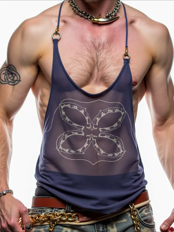 Mens Sheer Mesh Cami Tank SKUL23568 sold by Incerunmen product image thumbnail 2