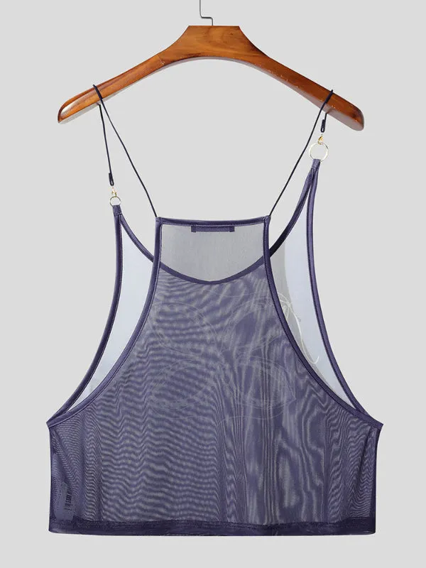 Mens Sheer Mesh Cami Tank SKUL23568 sold by Incerunmen product image thumbnail 5