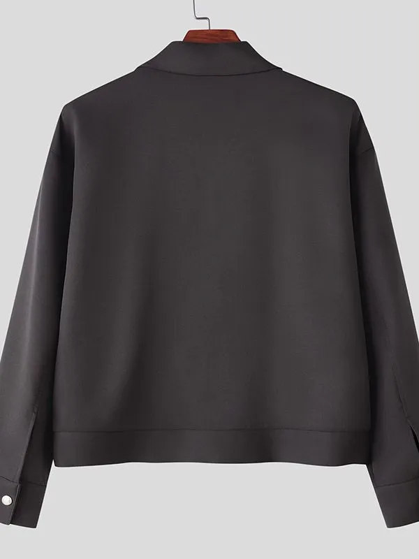 Men's Solid Color Casual Sleeve Jacket SKUL35227 sold by Incerunmen product image thumbnail 5