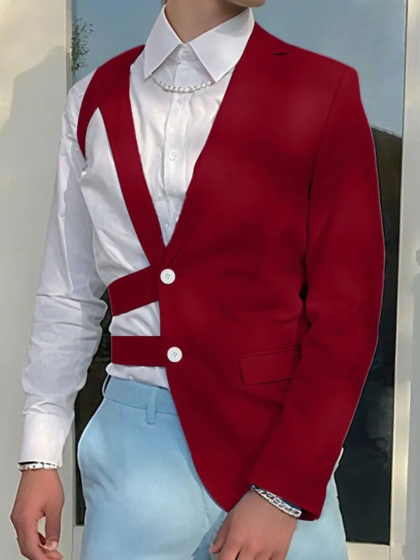 Men's Deconstructed One Shoulder Casual Blazer SKUL37695 sold by Incerunmen product image thumbnail 2