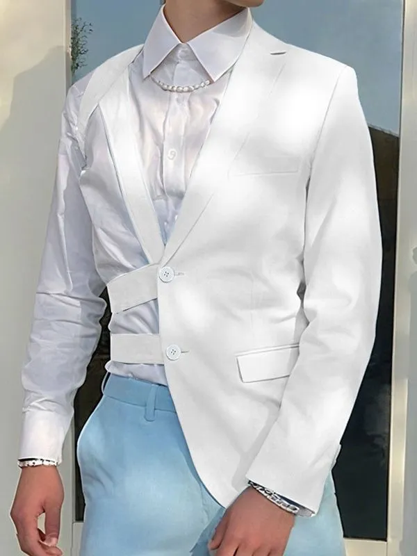 Men's Deconstructed One Shoulder Casual Blazer SKUL37695 sold by Incerunmen