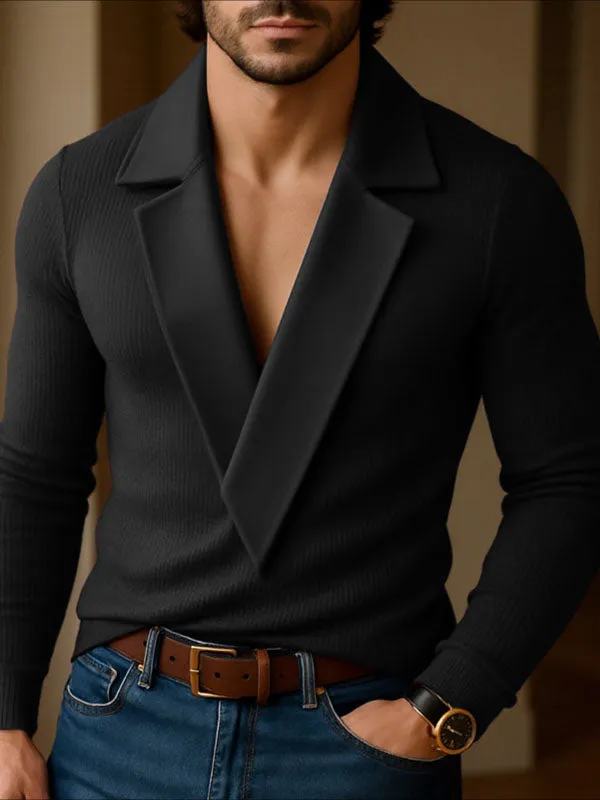 Men's Solid Color Knit Long Sleeve Sweater SKUL31942 sold by Incerunmen