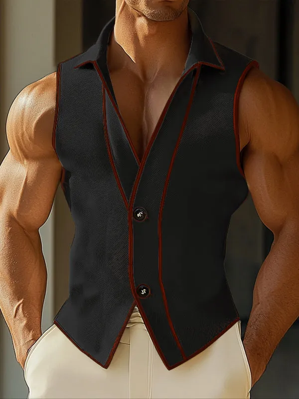 Mens Colorblock Casual Sleeveless Waistcoat SKUL20524 sold by Incerunmen product image thumbnail 2
