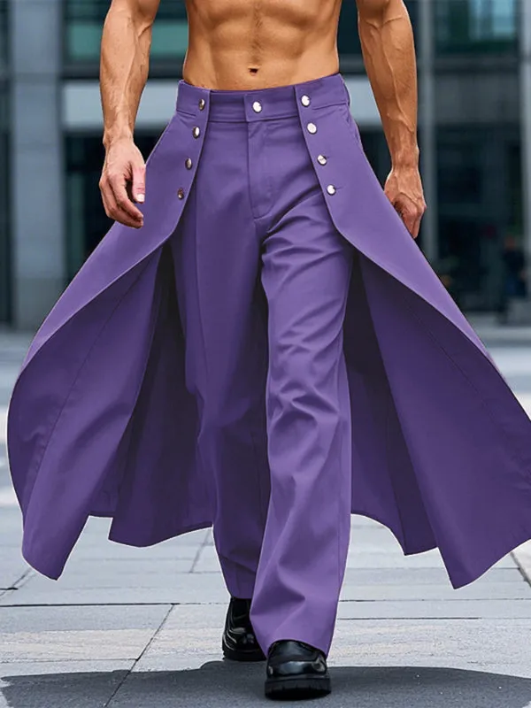 Mens Faux Two-Piece Layered Casual Pant SKUL11493 sold by Incerunmen product image thumbnail 3