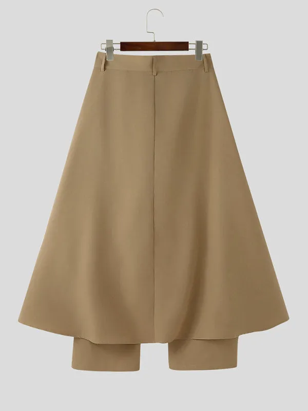 Mens Faux Two-Piece Layered Casual Pant SKUL11493 sold by Incerunmen product image thumbnail 5