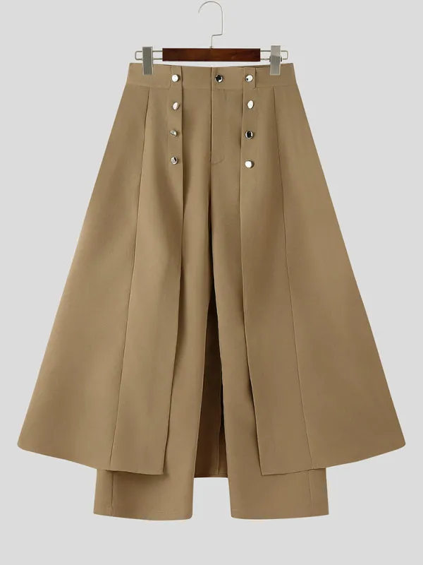 Mens Faux Two-Piece Layered Casual Pant SKUL11493 sold by Incerunmen product image thumbnail 4