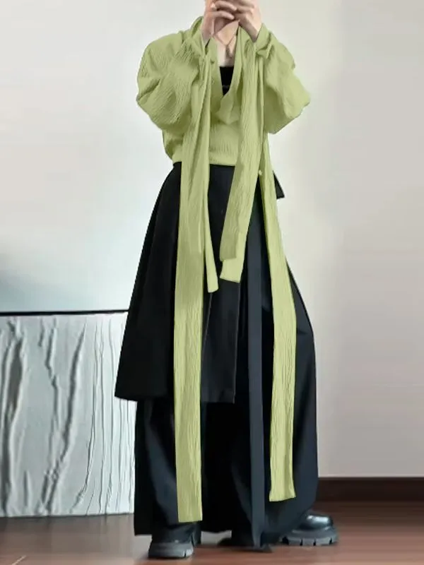 Men's Deconstructed Textured Ribbon Long Sleeve Shirt SKUL36630 sold by Incerunmen product image thumbnail 2