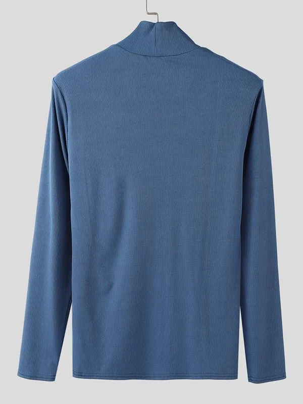 Men's Solid Color Textured Long Sleeve T-Shirt SKUL39015 sold by Incerunmen product image thumbnail 5