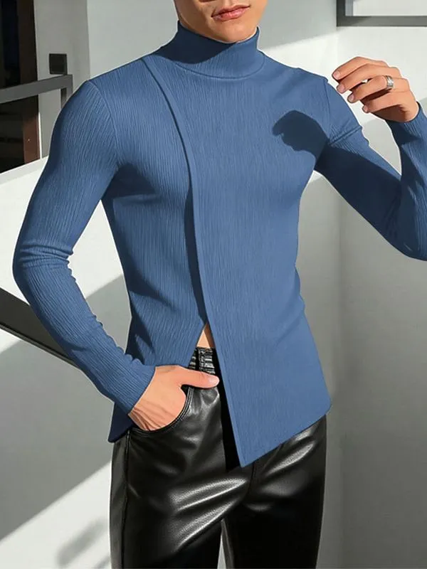 Men's Solid Color Textured Long Sleeve T-Shirt SKUL39015 sold by Incerunmen product image thumbnail 3