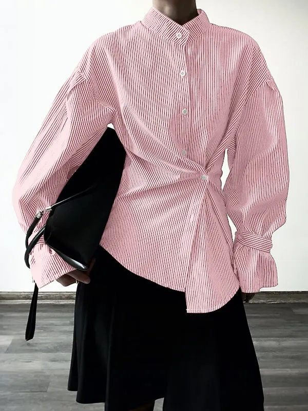 Men's Deconstructed Striped Long Sleeve Shirt SKUL35267 sold by Incerunmen product image thumbnail 3