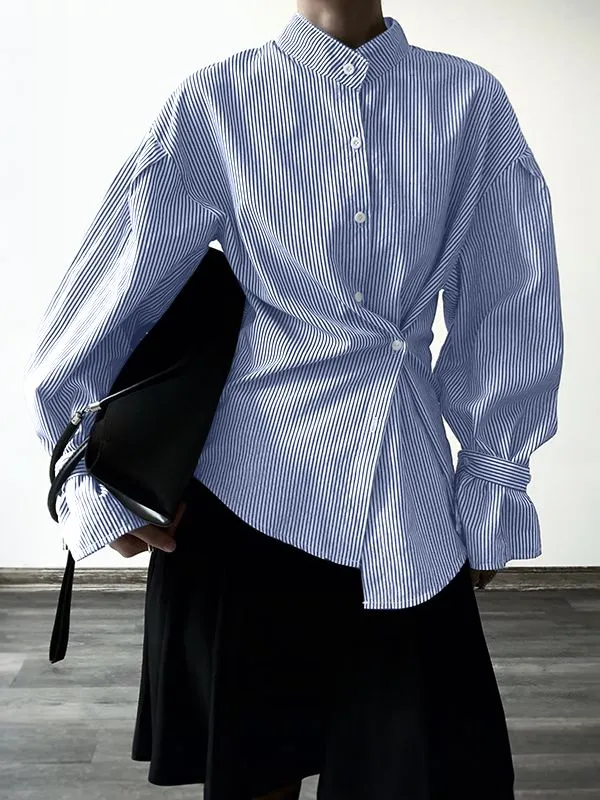 Men's Deconstructed Striped Long Sleeve Shirt SKUL35267 sold by Incerunmen product image thumbnail 2