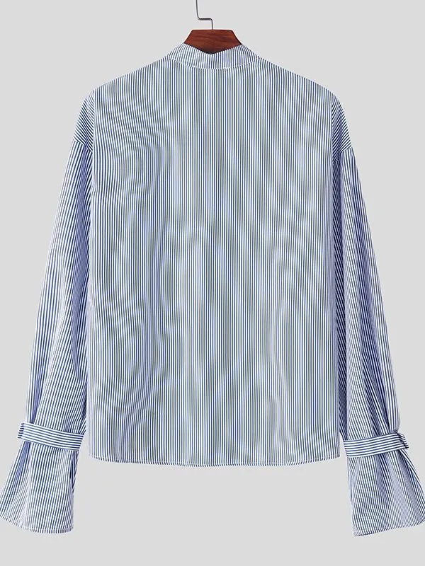 Men's Deconstructed Striped Long Sleeve Shirt SKUL35267 sold by Incerunmen product image thumbnail 5