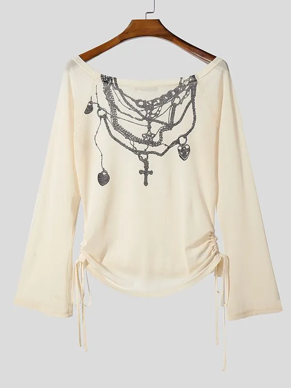 Men's Chain Print Long Sleeve T-Shirt SKUL35055 sold by Incerunmen product image thumbnail 4