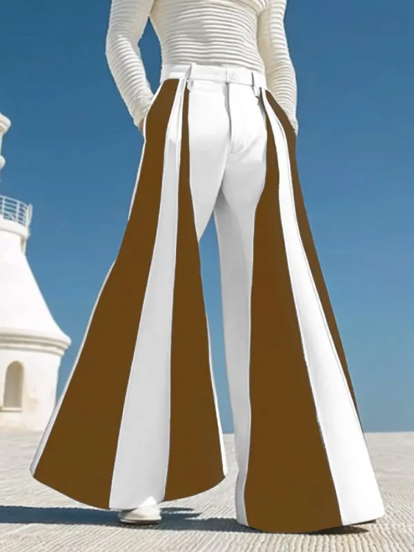 Men's Color Block Wide Leg Casual Pant SKUL36782 sold by Incerunmen product image thumbnail 2