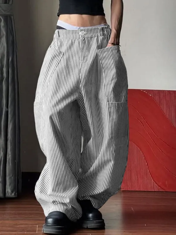 Men's Large Pocket Striped Casual Pant SKUL30582 sold by Incerunmen