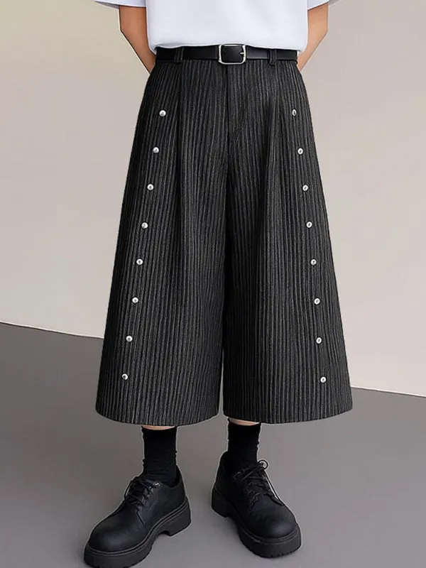 Men's Button Patchwork Striped Casual Pant SKUL23612 sold by Incerunmen