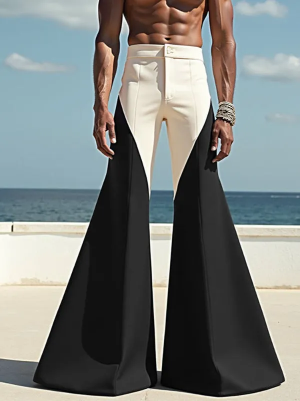 Mens Contrast Color Loose Flared Pant SKUL18930 sold by Incerunmen