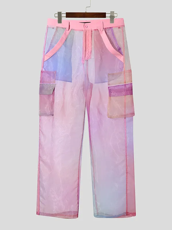 Mens Gradient Sheer Loose Casual Pant SKUL03640 sold by Incerunmen product image thumbnail 3