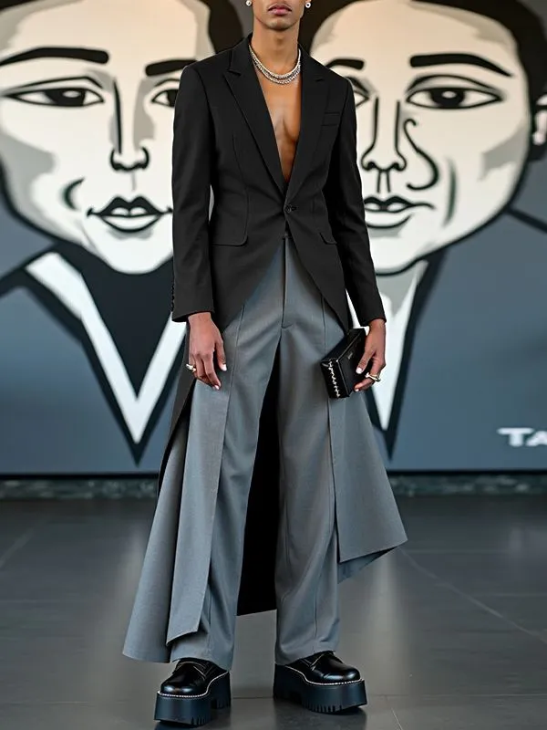 Men's Deconstructed Long Sleeve Casual Blazer SKUL31960 sold by Incerunmen