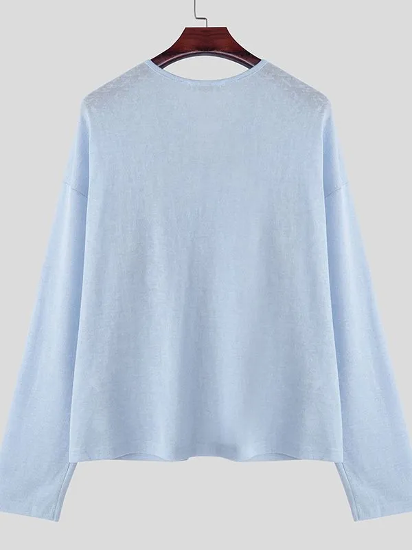 Men's Solid Color Sheer Long Sleeve T-Shirt SKUL40234 sold by Incerunmen product image thumbnail 5