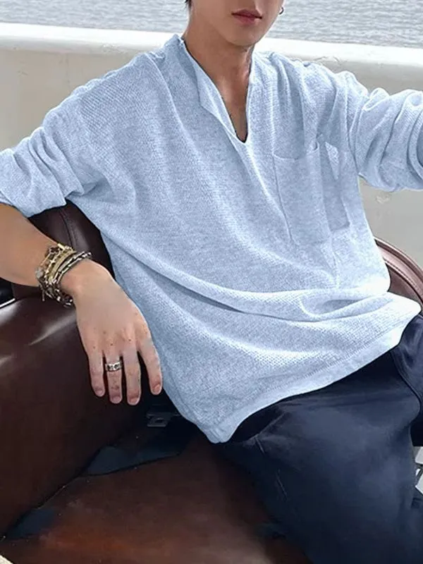 Men's Solid Color Sheer Long Sleeve T-Shirt SKUL40234 sold by Incerunmen product image thumbnail 3