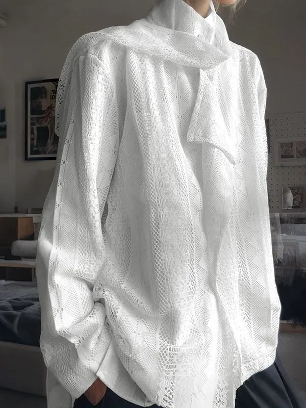 Men's Deconstructed Solid Color Textured Long Sleeve Shirt SKUL36653 sold by Incerunmen