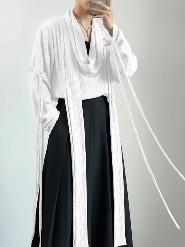 Men's Deconstructed Street Style Long Sleeve Shirt SKUL36651 sold by Incerunmen