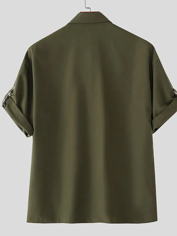 Men's Color Block Stitch Short Sleeve Shirt SKUL36633 sold by Incerunmen product image thumbnail 5