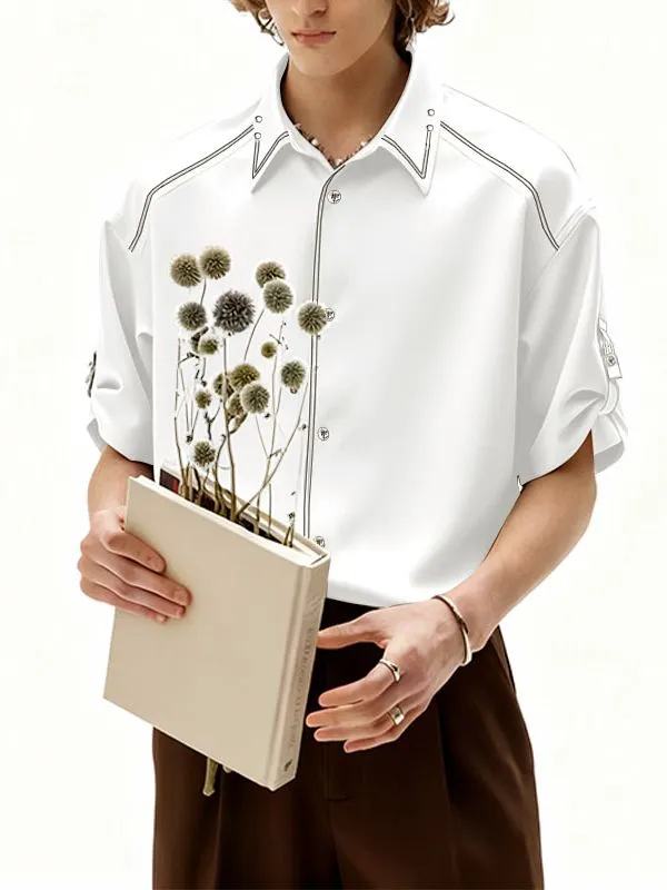 Men's Color Block Stitch Short Sleeve Shirt SKUL36633 sold by Incerunmen product image thumbnail 2
