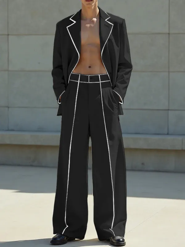 Men's Bold Stripe Colorblock Casual Two Pieces Outfit SKUL24196 sold by Incerunmen