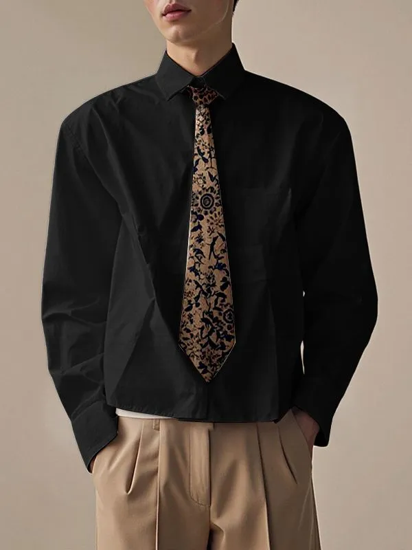 Men's Printed Tie Long Sleeve Shirt SKUL36672 sold by Incerunmen