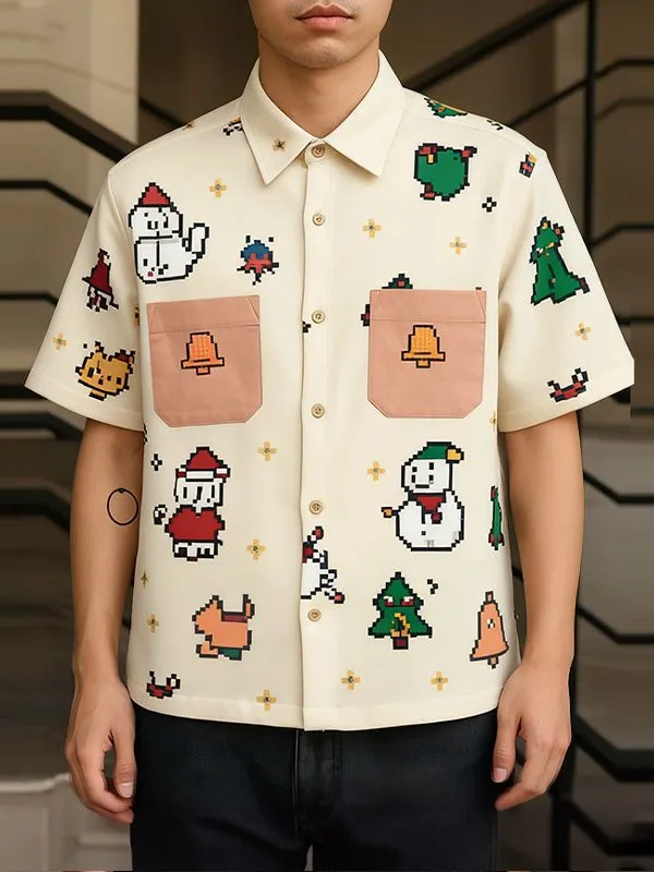 Men's Fun Print Short Sleeve Shirt SKUL39002 sold by Incerunmen