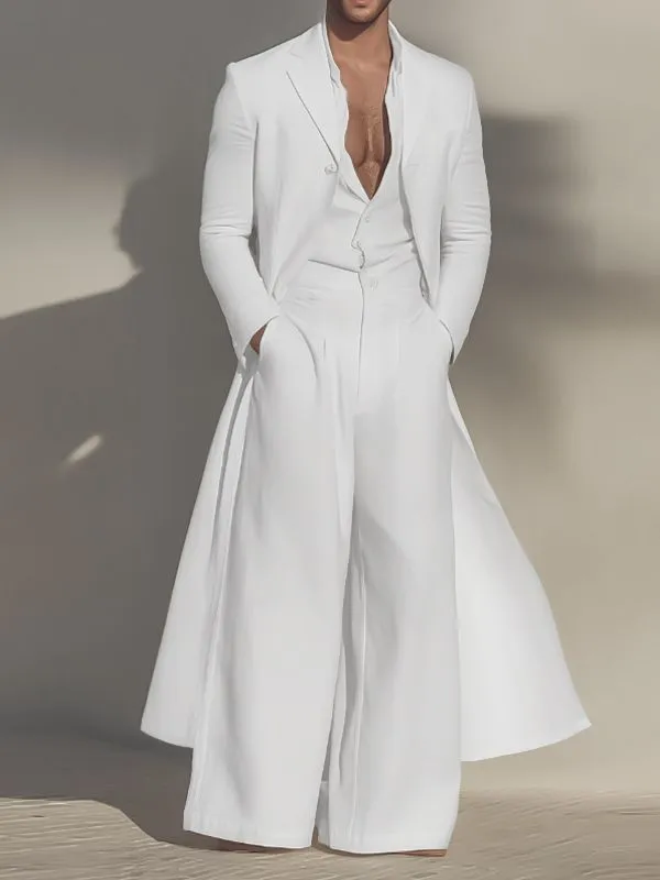 Men's Solid Casual Loose Two Pieces Outfit SKUL27441 sold by Incerunmen