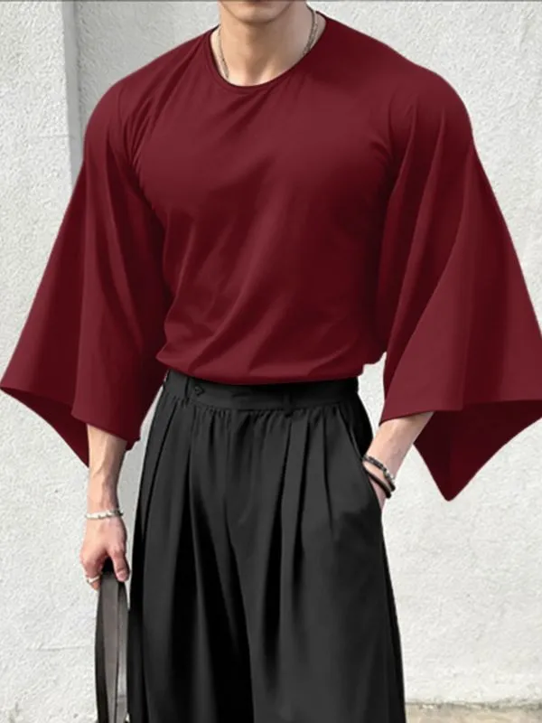 Men's Minimalist Loose Crew Neck Long Sleeve T Shirt SKUL41457 sold by Incerunmen product image thumbnail 2