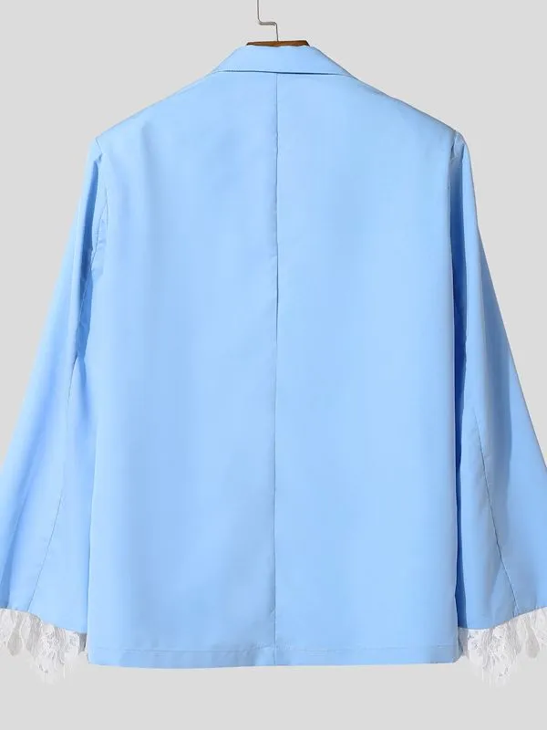 Men's Sheer Lace Patchwork Casual Blazer SKUL40304 sold by Incerunmen product image thumbnail 5