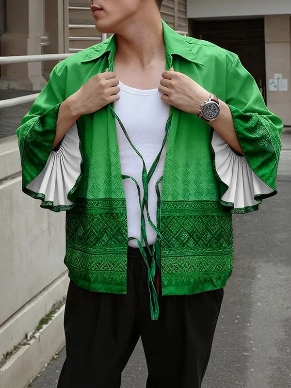 Men's Ethnic Style Print Flared Sleeve Shirt SKUL39362 sold by Incerunmen product image thumbnail 3