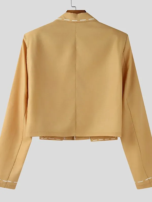 Men's Dashed Color Block Casual Long Sleeve Blazer SKUL29735 sold by Incerunmen product image thumbnail 5