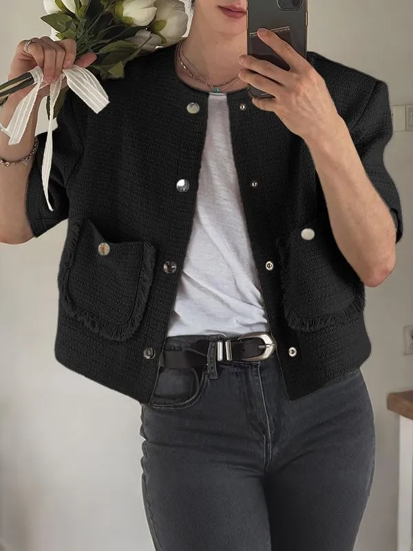 Men's Solid Color Chanel Style Long Sleeve Jacket SKUL40292 sold by Incerunmen