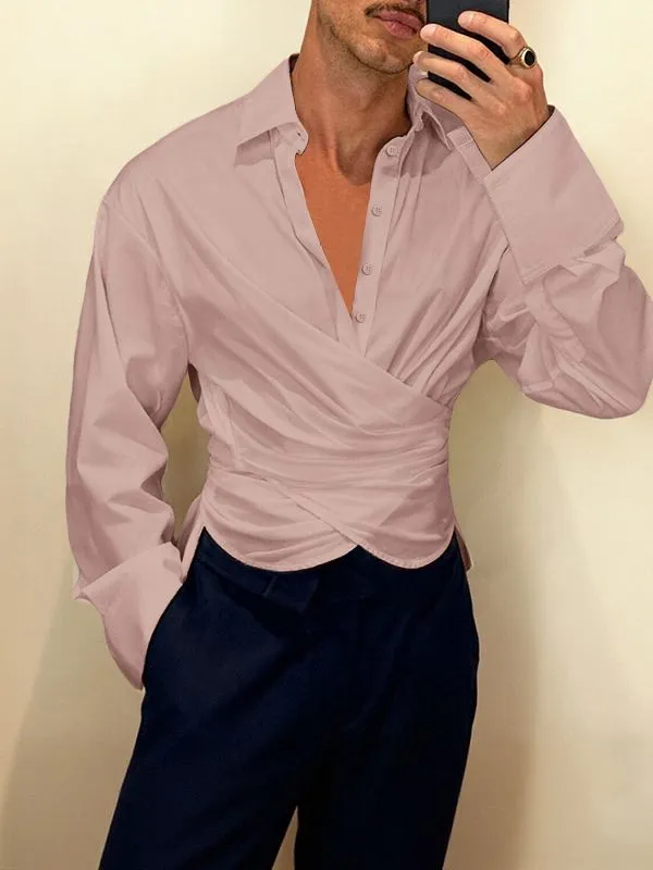 Men's Deconstructed Cinched Waist Long Sleeve Shirt SKUL39010 sold by Incerunmen product image thumbnail 3