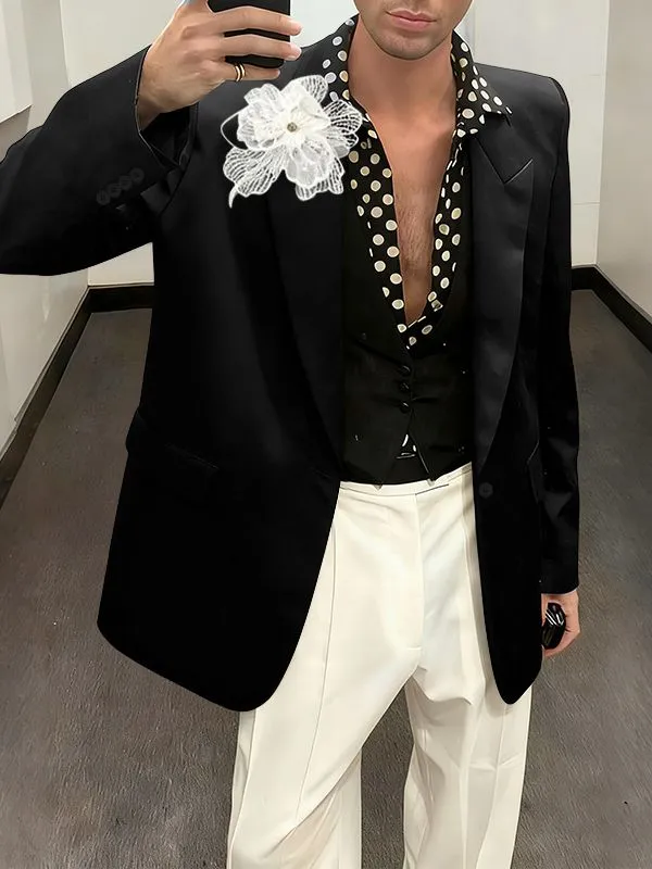 Men's Floral Patchwork Casual Long Sleeve Blazer SKUL43660 sold by Incerunmen