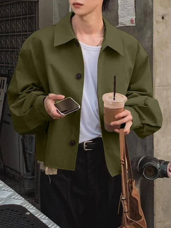 Men's Solid Color Casual Long Sleeve Jacket SKUL41271 sold by Incerunmen