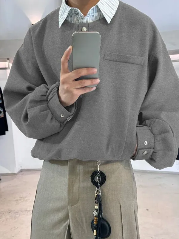 Men's Faux Two Piece Long Sleeve Shirt SKUL37698 sold by Incerunmen