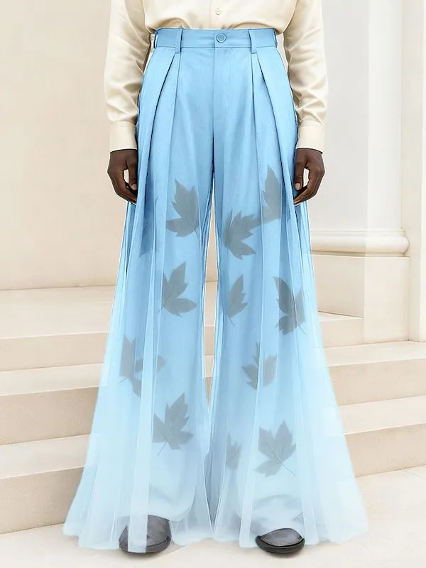 Men's Maple Leaf Print Gradient Mesh Pant SKUL39000 sold by Incerunmen product image thumbnail 3